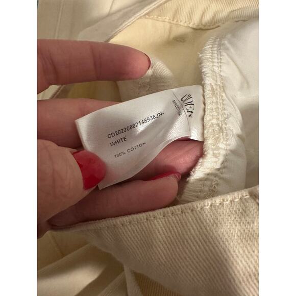 Cider Women’s Small White Denim High Waist Wide Leg Jeans - Picture 7 of 10